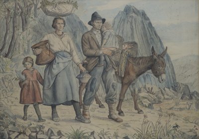 A Family from Anticoli Corrardo, Going to Market by Job Nixon